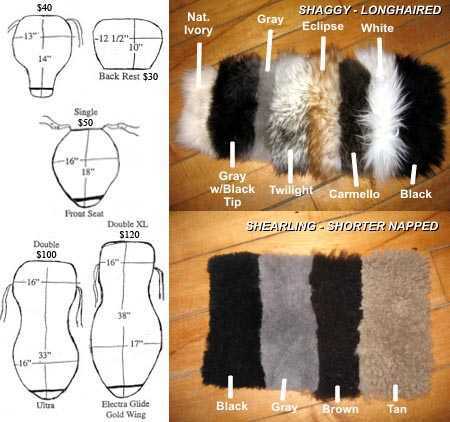Sheepskin Motorcycle Seat Covers